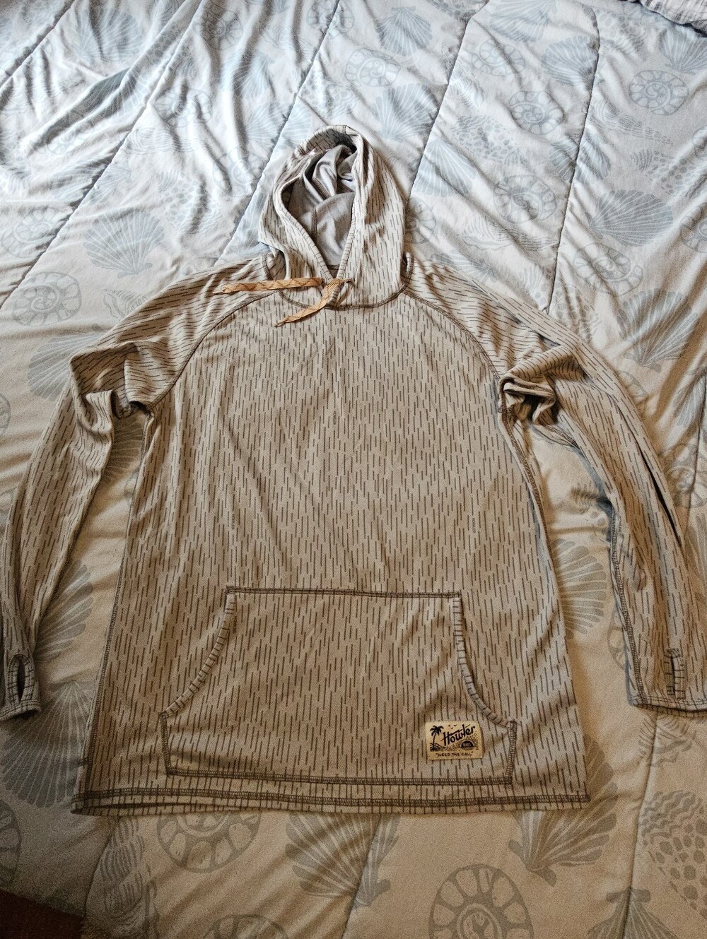 Howler Brothers Grey Patterned Hooded Pullover